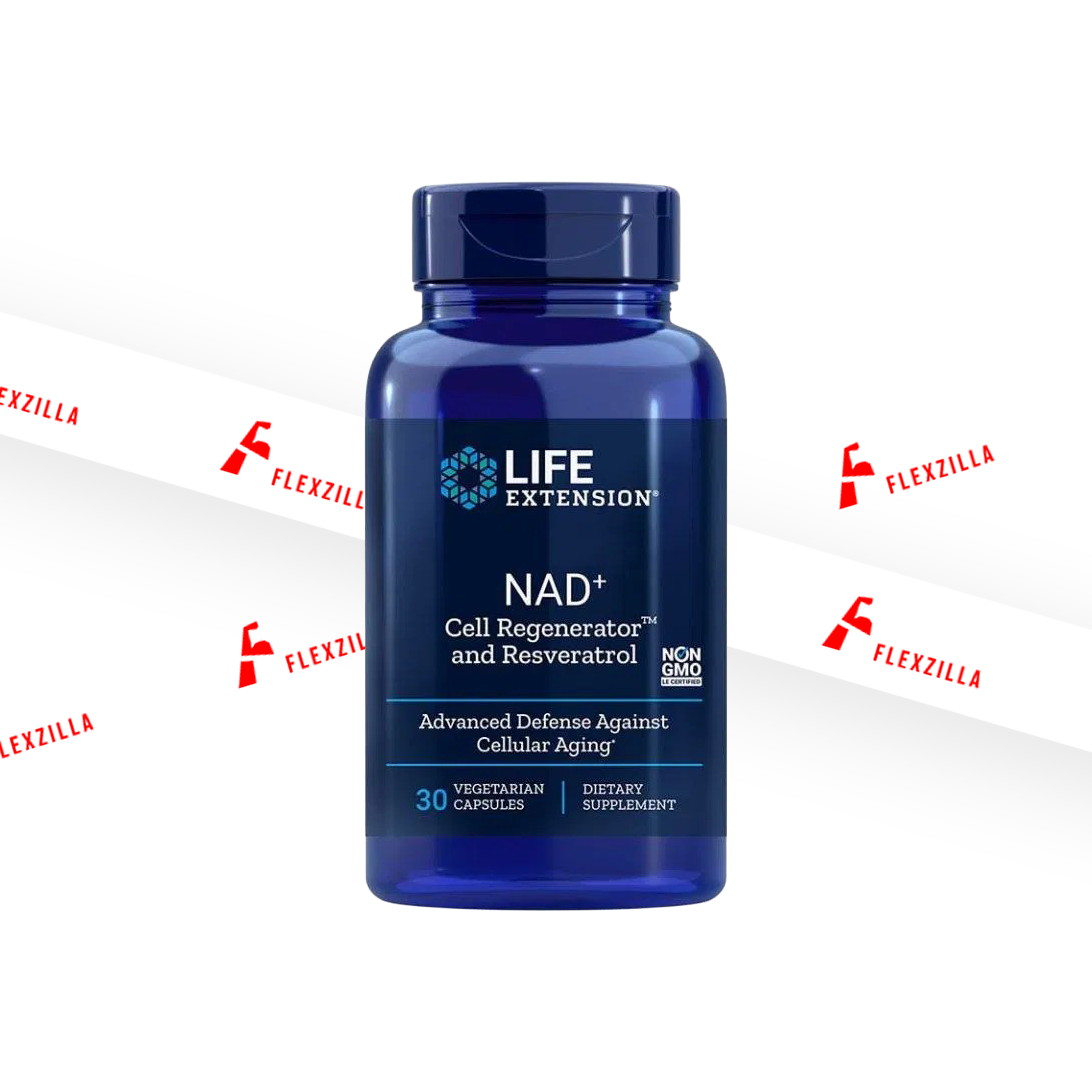 LIFE EXTENSION NAD+ CELL REGENERATION + RESVERATROL ELITE 30 CAPS