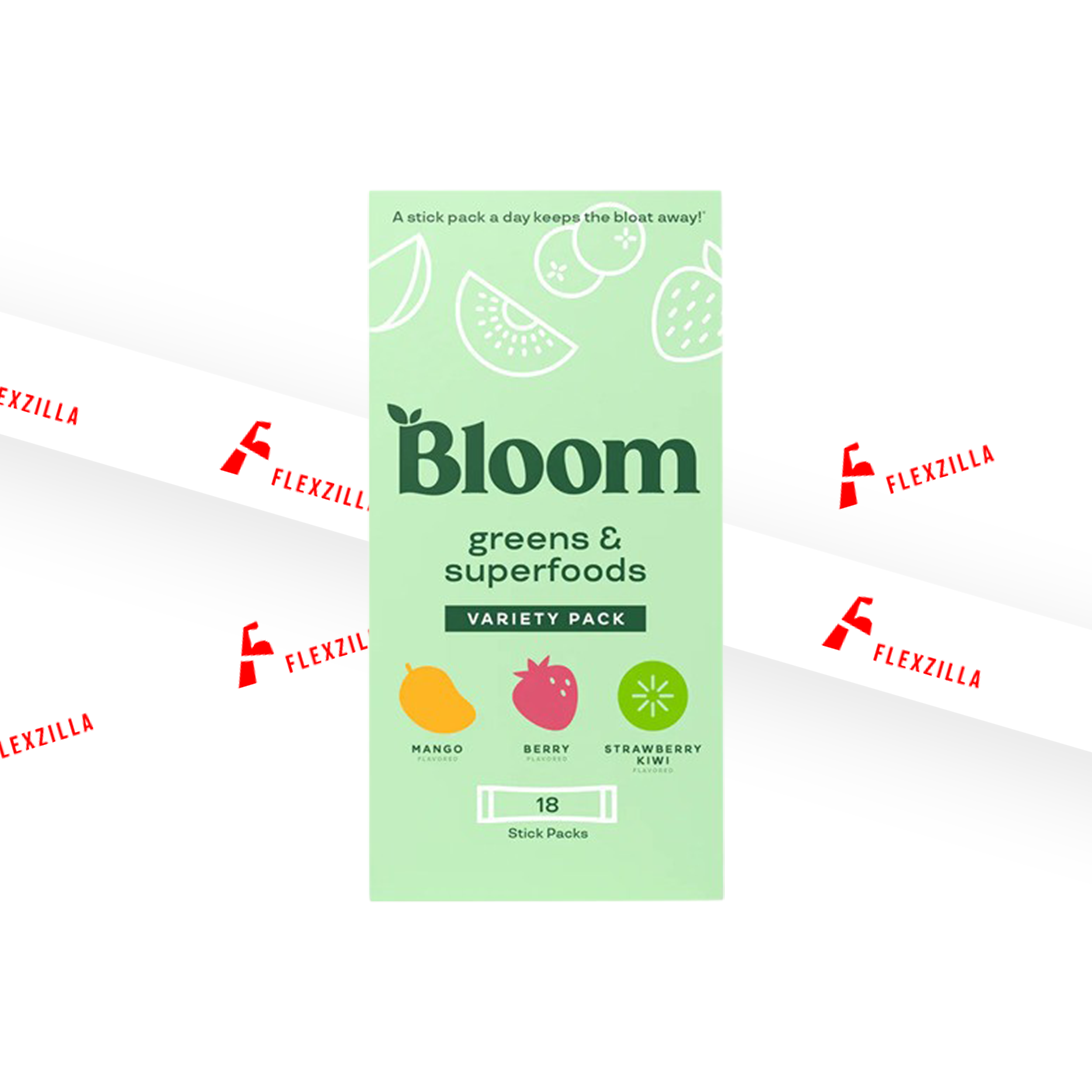 Bloom Greens & Superfoods Variety Pack (Mango, Berry, Strawberry Kiwi) 18 Stick Packs